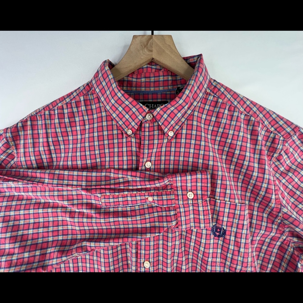CHAPS MENS SZ XXL EASY CARE LONG SLEEVE CASUAL BUTTON DOWN SHIRT
